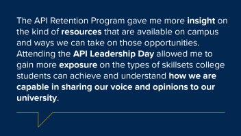 "more insight on the kind of resources that are available on campus and ways we can take on those opportunities"