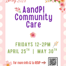 Pink flyer with pink and orange flowers 